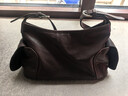 裘真新年禮物 植鞣羊皮逍遙hobo包單肩斜挎包休閑復古大容量通勤包女 咖啡色-小號(偏深)羊皮 曬單實(shí)拍圖