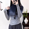 鹿王戀雪暈染漸變色堆堆高領(lǐng)毛衣女秋冬季2025新款修身顯瘦打底針織衫上衣 904000-1xt黑灰漸變色 33 M 曬單實(shí)拍圖