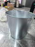 海斯迪克 HKCL-363 圓形白鐵皮桶 商超加厚手提水桶 垃圾鐵桶 大號鍍鋅桶儲水桶 15L 曬單實(shí)拍圖