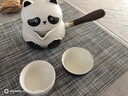 董瓷人熊貓側把快客杯旅行茶具套裝一壺二杯防燙手帶濾芯 熊貓側把旅行茶具：黑白 1個(gè) 曬單實(shí)拍圖