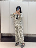 妮狄婭睡衣女春季柔軟棉長(cháng)袖甜美花朵少女時(shí)尚可外穿春秋家居服套裝 圖片色 QF26104 S 【參考體重65-85斤】 曬單實(shí)拍圖