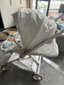 紐貝耳newber嬰兒車(chē)推車(chē)可坐可躺輕便折疊高景觀(guān)雙向手推車(chē)新生兒0-3歲 高定睡籃版-米灰 360°換向/防曬/全景天窗/護脊硬靠背 曬單實(shí)拍圖