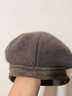 途尊中老年人帽子女秋冬天保暖兔毛毛線(xiàn)貝雷帽時(shí)尚洋氣媽媽奶奶帽子 咖啡色【只有帽子】 曬單實(shí)拍圖