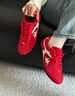 KappaWing賽車(chē)鞋女騏驥紅新年禮物薄底德訓鞋2026春季新款運動(dòng)鞋子女 櫻桃紅/冬日白 37 曬單實(shí)拍圖