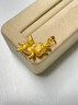 中國黃金（CHINA GOLD）黃金項鏈女士足金獨角獸皇冠吊墜首飾情人節生日禮物送女朋友老婆 獨角獸皇冠吊墜【贈S925銀鏈】約3.9g 曬單實(shí)拍圖