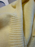 瀾芝秋冬新款刺繡連帽針織衫女寬松軟糯紅毛衣外套女NX860 黃色 均碼 曬單實(shí)拍圖
