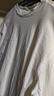 H&M男裝女裝T恤冬季時(shí)尚圓領(lǐng)柔軟棉質(zhì)寬松長(cháng)袖上衣打底衫1029317 白色 M 175/100 曬單實(shí)拍圖
