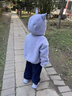 戴維貝拉（DAVE＆BELLA）庫洛米聯(lián)名女童外套秋冬中大童仿羊羔絨上衣 曬單實(shí)拍圖