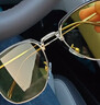 茶色半框夜間開(kāi)車(chē)專(zhuān)用防遠光防紫外線(xiàn)日夜兩用夜視變色近視眼鏡女 顯白茶金-日夜兩用夜視鏡 0度日夜兩用夜視鏡附贈收納盒布 曬單實(shí)拍圖
