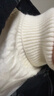 恒源祥甄選高領(lǐng)麻花100%羊毛衫女2024秋冬季新款內搭加厚保暖針織衫毛衣 米白色 L 【建議105-115斤】 曬單實(shí)拍圖