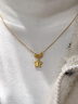 潮宏基 隕石星星古法黃金項鏈女足金墜鏈頸飾盤(pán)纏金送女友生日禮物 計價(jià) 5.45g，鏈長(cháng)約42cm+延長(cháng)鏈 曬單實(shí)拍圖