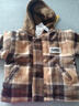 木木屋（mumuwu）男童加絨外套春秋冬款2026新款兒童格子棉衣男孩二棉毛呢連帽棉服 咖啡色 90 cm 曬單實(shí)拍圖