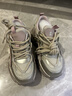 百麗（Belle）時(shí)尚撞色老爹鞋女2026春新厚底增高機能風(fēng)休閑鞋B3014AM6 金色 37 (235mm) 曬單實(shí)拍圖