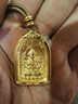 老鋪黃金古法手工足金項鏈·泰式嘎烏盒吊墜（繩鏈款） 四臂觀(guān)音金重約42.39g 曬單實(shí)拍圖