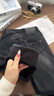 美思源小個(gè)子直筒加絨牛仔褲女九分2025秋冬新款黑色保暖加厚煙管 煙灰色九分褲加絨 M 【97-110斤】 曬單實(shí)拍圖