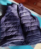 黑冰男款防風(fēng)保暖輕薄內膽鵝絨600蓬立領(lǐng)羽絨馬甲 FDE8133 藏藍 L 曬單實(shí)拍圖