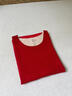 帛芮保暖背心男士秋冬季本命年紅色含羊毛蠶絲加絨紅背心無(wú)袖打底衫男 曬單實(shí)拍圖
