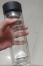 富光 男女士雙層玻璃杯 水杯 支持團購定制 304杯子泡茶杯400ML黑 曬單實(shí)拍圖