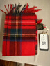 Lagur英國經(jīng)典皇家格紋100%山羊絨加厚圍巾英倫加大披肩兩用百搭女冬季 巴黎紅格紋 30*180cm 曬單實(shí)拍圖