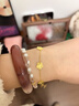 周六福五花手鏈黃金手鏈女足金生日禮物計價(jià)A0713525 約4.12g 16+3cm  曬單實(shí)拍圖