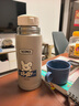 膳魔師（THERMOS）兒童運動(dòng)便攜保溫杯學(xué)生吸管水杯復古系列男女水壺600ml 灰 曬單實(shí)拍圖