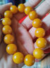 侗秘新疆和田玉黃玉手串男士雞油黃玉石圓珠手鏈女黃沁玉石送生日禮物 單顆14mm黃口手串 曬單實(shí)拍圖
