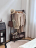 竹山下衣架落地衣帽架小型不占地臥室客廳多功能分區收納架可移動(dòng)置物架 【升級帶輪】80cm-FAS級進(jìn)口橡膠木 曬單實(shí)拍圖