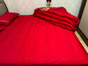 水星家紡結婚床上四件套純棉100%紅色婚慶床單被套新婚禮物龍鳳1.8m家居館 曬單實(shí)拍圖