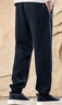 黑勁大碼男裝加襠休閑褲秋冬新款加肥加大寬松運動(dòng)褲胖子男士束腳褲 黑色 4XL 220-240斤 曬單實(shí)拍圖