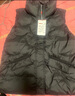 鴨鴨羽絨服馬甲女短款外穿冬季新款立領(lǐng)時(shí)尚韓版馬夾背心外套 黑色 S 曬單實(shí)拍圖