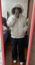 燦圖韓版毛領(lǐng)連帽棉服女冬季寬松加厚保暖棉襖高級感休閑羽絨棉衣外套 白色 S 【建議90-105斤】 曬單實(shí)拍圖