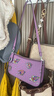 蔻馳（COACH）【品牌直供】女士PENN手提腋下包紫羅蘭拼蘭花色CN616新年禮物 曬單實(shí)拍圖