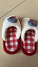 細細條（XIXITIAO）復古撞色小蘑菇棉拖鞋女防滑秋冬保暖可愛(ài)學(xué)生居家毛毛鞋 紅色【撞色小蘑菇】 36-37 【標準碼】 曬單實(shí)拍圖