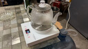 FUNORK全自動(dòng)上水電熱燒水壺玻璃燒水器茶臺專(zhuān)用一體茶桌茶幾保溫泡茶具抽水電茶爐 1L 底部上水 - 白色 曬單實(shí)拍圖