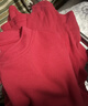 浪莎中老年大紅本命年騏驥紅女士馬年純棉開(kāi)衫秋衣秋褲套裝保暖內衣 曬單實(shí)拍圖