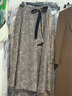 三吉黑花【露華】新中式手工剪花半身裙女2025新款冬裝A字馬面裙 咖灰 M 曬單實(shí)拍圖