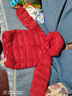 嘟嘟家兒童輕薄羽絨服新年男童外套女童保暖服寶寶冬款過(guò)年衣服 紅色130 曬單實(shí)拍圖