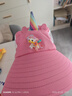 女童大帽檐防曬帽披肩帽夏季薄款兒童戶(hù)外活動(dòng)帽 玫紅色 2-12歲 曬單實(shí)拍圖