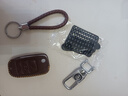 致乾長(cháng)安奔奔estar鑰匙套2021款國民版新能源E-star專(zhuān)用車(chē)鑰匙包皮扣 長(cháng)安折疊 3鍵 棕包金線(xiàn)【頭層牛皮鑰匙套】 曬單實(shí)拍圖