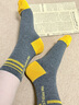 夢(mèng)特嬌100%純棉襪子男冬季中筒艾草精油7A抗菌防臭吸汗厚款休閑運動(dòng)棉襪 曬單實(shí)拍圖