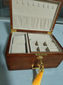 森物社實(shí)木手飾品收納盒帶鎖大容量黃金項鏈耳釘三金首飾盒生日禮物女生 曬單實(shí)拍圖