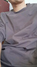 蕉下（beneunder）長(cháng)袖T恤男士衛衣氣絨服保暖打底衫圓領(lǐng)寬松舒適CL010石墨灰2XL 曬單實(shí)拍圖