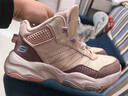 Skechers斯凱奇兒童絨絨靴（躍界系列）秋冬加絨休閑男童防滑棉鞋303499L 女童/自然色/多彩色/NMLT 33 曬單實(shí)拍圖