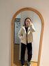 MUJI 女式 不易沾水 羽絨夾克 羽絨服女款 女裝25年冬季外套 BD11BA5A 象牙色 S (155/80A) 曬單實(shí)拍圖