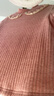 班喜迪女童長(cháng)袖t恤冬裝新款加絨夾棉寶寶衣服秋冬款童裝上衣兒童打底衫 粉色 110 曬單實(shí)拍圖