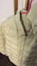 艾萊依輕薄羽絨服女秋季時(shí)尚通勤休閑百搭保暖鴨絨外套 清泉綠S 曬單實(shí)拍圖