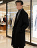 加冬季雙排扣長(cháng)款雙面羊毛尼子外套羊絨風(fēng)衣加厚可拆卸內膽大衣男 黑色 L 大概125-135斤 曬單實(shí)拍圖