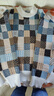 大嘴猴（paul frank）毛衣男士格子拼色針織衫男秋冬季保暖厚款毛線(xiàn)衣外套 米白色 XL 曬單實(shí)拍圖