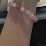 普陀山粉水晶手鏈粉色貓眼石手串女招桃花旺姻緣閨蜜生日禮物 曬單實(shí)拍圖