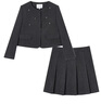 香影灰色小香風(fēng)毛呢外套套裝女2026春裝新款學(xué)院風(fēng)百褶短裙兩件套 深灰 M 曬單實(shí)拍圖